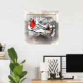 Kardinal Winterzauberposter Poster (Heimbüro)