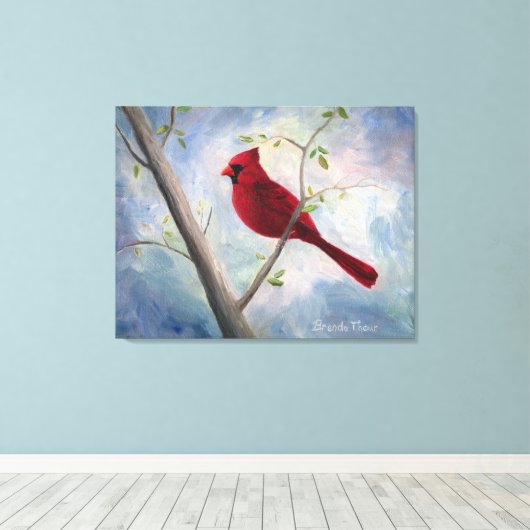 Kardinal Wrapped Canvas Leinwanddruck (Insitu (Holzboden))