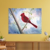 Kardinal Wrapped Canvas Leinwanddruck (Insitu (Wohnzimmer))