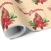 Kardinal-Wrapper für Vintage Stile Geschenkpapier (Rolleneckpunkt)