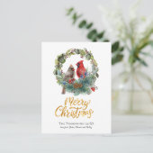 Kardinal Wreath Frohe Weihnachten (Stehend Vorderseite)