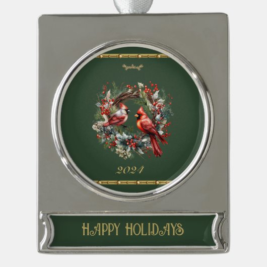 Kardinal Wreath Ornament (Vorderseite)
