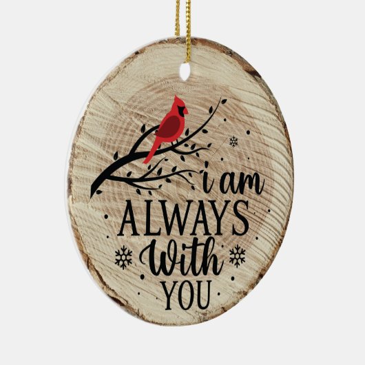 Kardinal-Ziervogel Ich bin immer bei dir Keramik Ornament (Rechts)