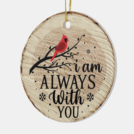Kardinal-Ziervogel Ich bin immer bei dir Keramik Ornament (Links)