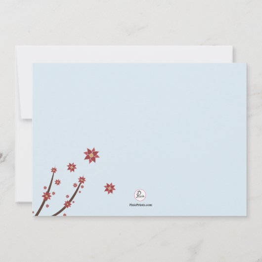 Kardinal zu einer Zweigstelle Einladung (Rückseite)