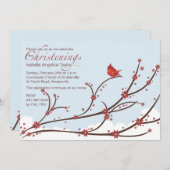 Kardinal zu einer Zweigstelle Einladung (Vorne/Hinten)