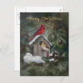 Kardinal Zuhause Sweet Zuhause Weihnachtskarte Feiertagspostkarte (Vorne/Hinten)