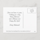 Kardinal Zuhause Sweet Zuhause Weihnachtskarte Feiertagspostkarte (Rückseite)