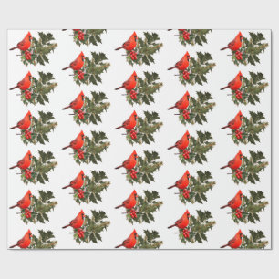 Kardinal zum Holly Wrapping Paper Geschenkpapier