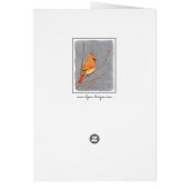 Kardinal zur Zweigmalerei - Originale Vogelkunst (Hinten)