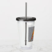 Kardinal zur Zweigmalerei - Originale Vogelkunst Acryltrinkbecher (Rechts)