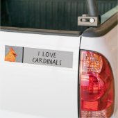 Kardinal zur Zweigmalerei - Originale Vogelkunst Autoaufkleber (Auf Lkw)