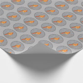 Kardinal zur Zweigmalerei - Originale Vogelkunst Geschenkpapier (Ecke)