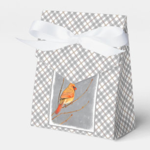 Kardinal zur Zweigmalerei - Originale Vogelkunst Geschenkschachtel