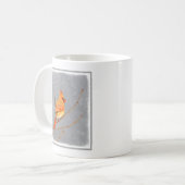 Kardinal zur Zweigmalerei - Originale Vogelkunst Kaffeetasse (Vorderseite Links)