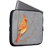 Kardinal zur Zweigmalerei - Originale Vogelkunst Laptopschutzhülle (Vorne Rechts)