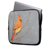Kardinal zur Zweigmalerei - Originale Vogelkunst Laptopschutzhülle (Vorderseite Links)