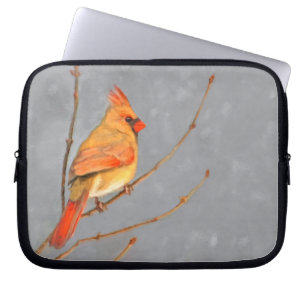 Kardinal zur Zweigmalerei - Originale Vogelkunst Laptopschutzhülle
