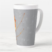 Kardinal zur Zweigmalerei - Originale Vogelkunst Milchtasse (Rechte Ecke)