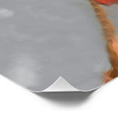 Kardinal zur Zweigmalerei - Originale Vogelkunst Poster (Ecke)