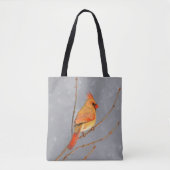 Kardinal zur Zweigmalerei - Originale Vogelkunst Tasche (Vorderseite)