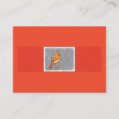 Kardinal zur Zweigmalerei - Originale Vogelkunst Visitenkarte (Rückseite)