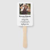 Kardinal Zwei-Seiten-Foto-Beerdigung Danke, dass S Fächer (Rückseite)