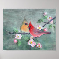 KARDINÄLE & APPLE BLOSSOMS VON SHARON SHARPE