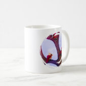 Kardinale auf einem Baum sitzend - Weihnachtstasse Kaffeetasse (VorderseiteRechts)