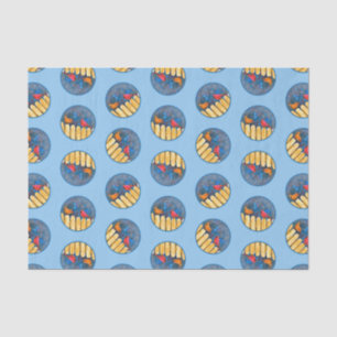 Kardinäle auf Zaun in Wintermalerei Originelle Kun Seidenpapier