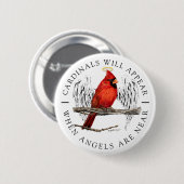 Kardinäle erscheinen, wenn Engel naher Halo sind Button (Vorne & Hinten)