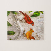 Kardinäle Gesang der Liebe Puzzle (Horizontal)