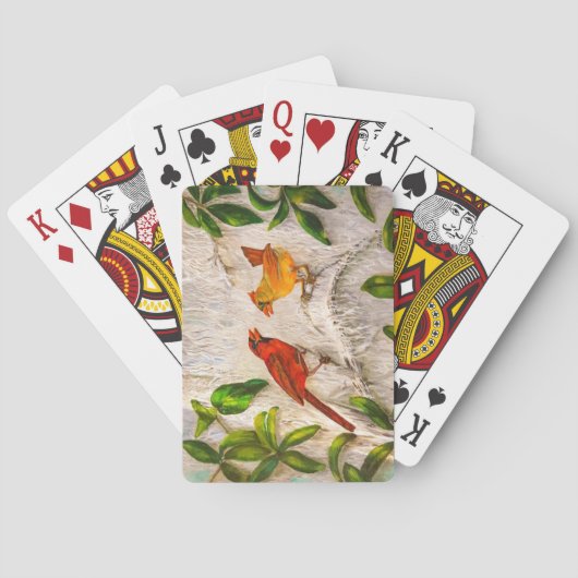 Kardinäle Gesang der Liebe Spielkarten (Rückseite)