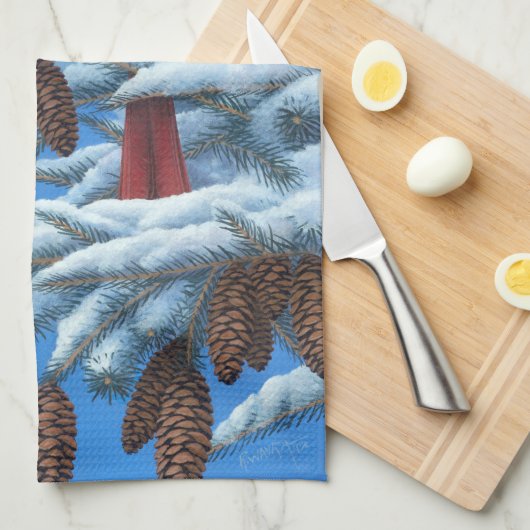 Kardinäle Geschirrtuch (Viertel Falte)