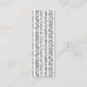 Kardinäle im hellgrauen Birkenbaum-Lesezeichen Mini Visitenkarte (Rückseite)