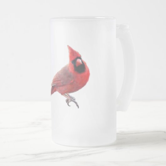 Kardinäle Mattglas Bierglas (VorderseiteRechts)