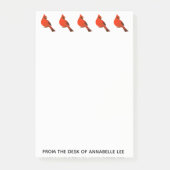 Kardinäle Post-it Klebezettel (Vorderseite)