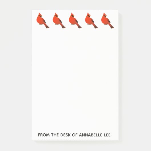 Kardinäle Post-it Klebezettel (Vorderseite)