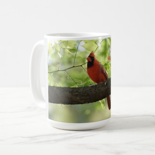 Kardinäle tauchen auf, wenn Engel in der Nähe sind Kaffeetasse (Vorderseite Links)