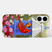 Kardinäle und Blue Birdhouse Case-Mate iPhone Hülle (Rückseite (Horizontal))