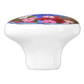 Kardinäle und Blue Birdhouse Keramikknauf (Seitenansicht)