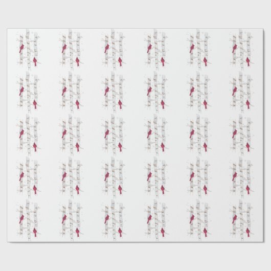 Kardinäle zu Aspen Geschenkpapier (Flach)