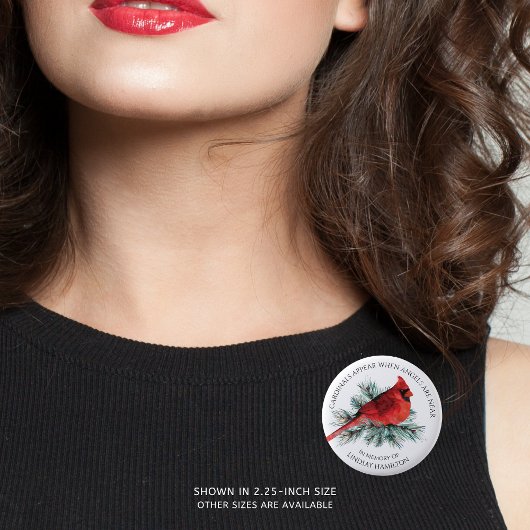 Kardinäle zur Erinnerung Erscheinen des Sprichwort Button