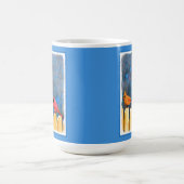 Kardinäle zur Zaunmalerei - Originelle Kunst Kaffeetasse (Mittel)