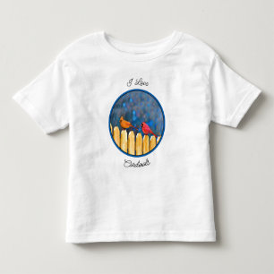 Kardinäle zur Zaunmalerei - Originelle Kunst Kleinkind T-shirt