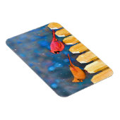 Kardinäle zur Zaunmalerei - Originelle Kunst Magnet (Rechte Seite)