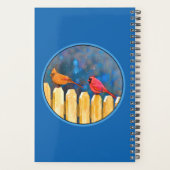 Kardinäle zur Zaunmalerei - Originelle Kunst Planer (Rückseite)