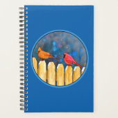 Kardinäle zur Zaunmalerei - Originelle Kunst Planer (Vorderseite)