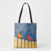 Kardinäle zur Zaunmalerei - Originelle Kunst Tasche (Vorderseite)