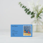 Kardinäle zur Zaunmalerei - Originelle Kunst Visitenkarte (Stehend Vorderseite)